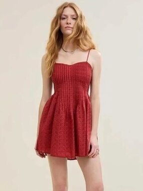 XS Aerie Eyelet Mini Dress